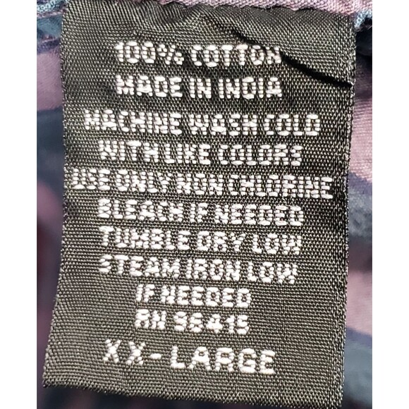 Artistry in Motion Men’s XXL Plaid Shirt Purple Blue Button Up Long Sleeve - Picture 5 of 8